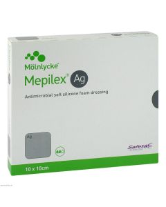 MEPILEX Ag Schaumverband 10x10 cm steril