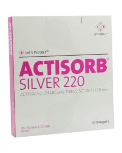 ACTISORB 220 Silver 10,5x10,5 cm steril Kompressen