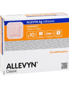 ALLEVYN Ag Adhesive 7,5x7,5 cm Wundverband