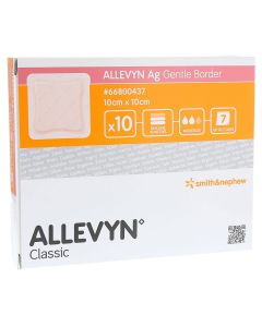 ALLEVYN Ag Gentle Border 10x10 cm Wundverband