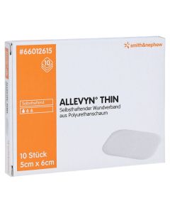 ALLEVYN Thin 5x6 cm dünne Wundauflage