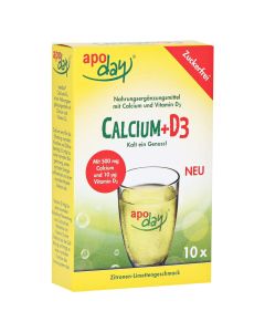 APODAY Calcium+D3 Zitrone-Limette zuckerfrei Pulv.