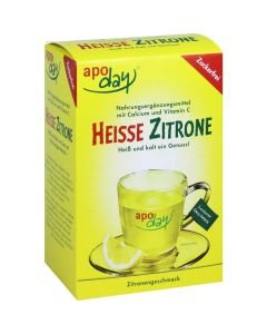 APODAY heisse Zitrone Vit.C u.Calcium zuckerfr.Plv.