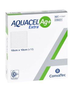 AQUACEL Ag+ Extra 10x10 cm Kompressen