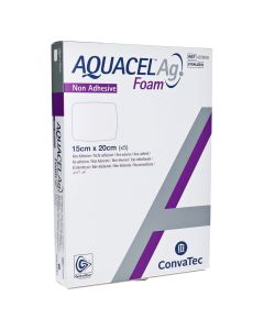 AQUACEL Ag Foam nicht adhäsiv 15x20 cm Verband