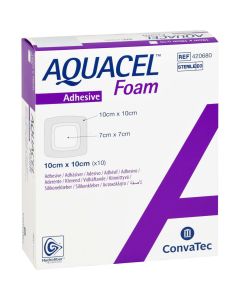 AQUACEL Foam adhäsiv 10x10 cm Verband