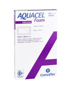 AQUACEL Foam adhäsiv 10x20 cm Verband