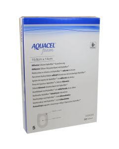 AQUACEL Foam adhäsiv Ferse 14x19,8 cm Verband