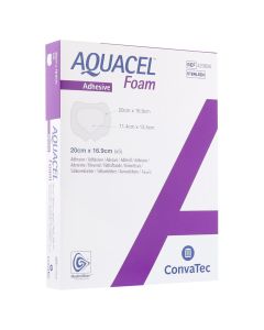 AQUACEL Foam adhäsiv Sakral 16,9x20 cm Verband