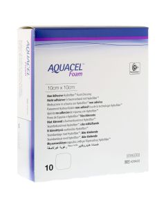 AQUACEL Foam nicht adhäsiv 10x10 cm Verband