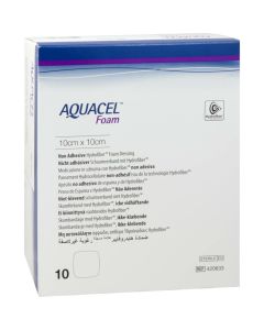 AQUACEL Foam nicht adhäsiv 10x10 cm Verband