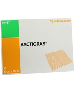 BACTIGRAS antiseptische Paraffingaze 10x10 cm