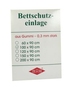 BETTEINLAGE Gummiplatte 0,3 mm 90x100 cm weiss