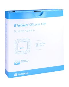 BIATAIN Silicone Lite Schaumverband 5x5 cm