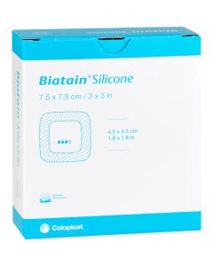 BIATAIN Silicone Schaumverband 7,5x7,5 cm