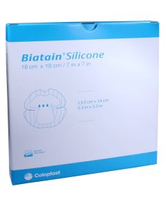 BIATAIN Silicone Schaumverband Ferse 18x18 cm