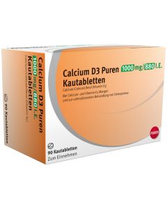 CALCIUM D3 Puren 1000 mg/880 I.E. Kautabletten