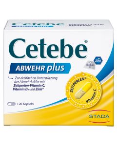 CETEBE ABWEHR plus Vitamin C+Vitamin D3+Zink Kaps.