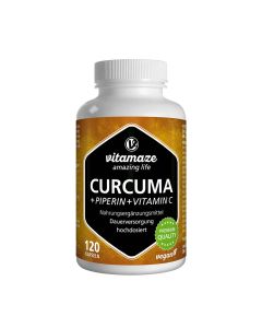 CURCUMA+PIPERIN+Vitamin C vegan Kapseln