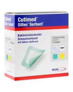 CUTIMED Siltec Sorbact PU-Verb.7,5x7,5 cm