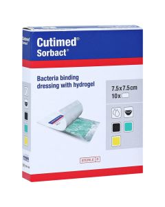 CUTIMED Sorbact Gel Kompressen 7,5x7,5 cm