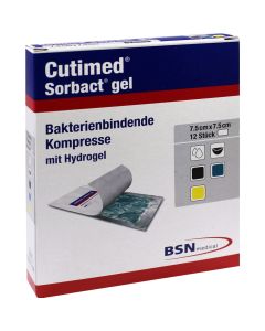 CUTIMED Sorbact Gel Kompressen 7,5x7,5 cm