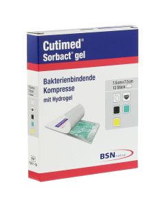 CUTIMED Sorbact Gel Kompressen 7,5x7,5 cm