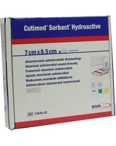 CUTIMED Sorbact Hydroactive Kompressen 7x8,5 cm