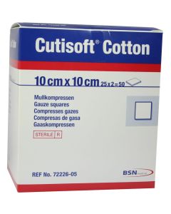 CUTISOFT Cotton Kompr.10x10 cm steril