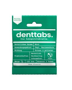 DENTTABS Zahnputztabletten stevia-mint fluoridfrei