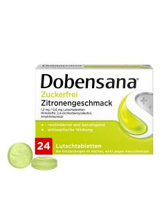 DOBENSANA zuckerfrei Zitronengesc.1,2mg/0,6mg Lut.