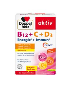 DOPPELHERZ B12+C+D3 Depot aktiv Tabletten