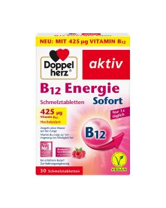 DOPPELHERZ B12 Energie Sofort Schmelztabletten