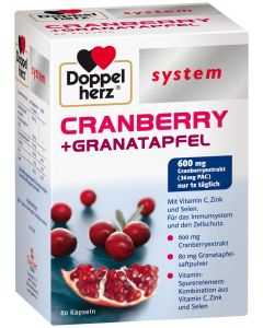 DOPPELHERZ Cranberry+Granatapfel system Kapseln