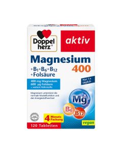 DOPPELHERZ Magnesium 400+B1+B6+B12+Folsäure Tabl.