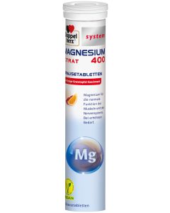 DOPPELHERZ Magnesium 400 Citrat system Brausetabl.