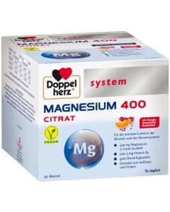 DOPPELHERZ Magnesium 400 Citrat system Granulat