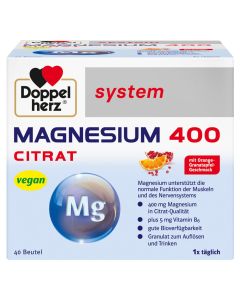 DOPPELHERZ Magnesium 400 Citrat system Granulat