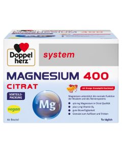 DOPPELHERZ Magnesium 400 Citrat system Granulat