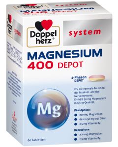 DOPPELHERZ Magnesium 400 Depot system Tabletten