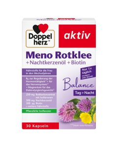 DOPPELHERZ Meno Rotklee+Nachtkerzenöl+Biotin Kaps.