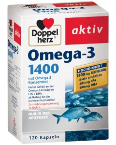 DOPPELHERZ Omega-3 1.400 Kapseln