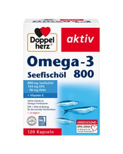 DOPPELHERZ Omega-3 Seefischöl 800 aktiv Kapseln