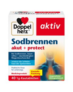 DOPPELHERZ Sodbrennen akut+protect Kautabletten