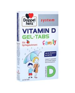 DOPPELHERZ Vitamin D Gel-Tabs family system