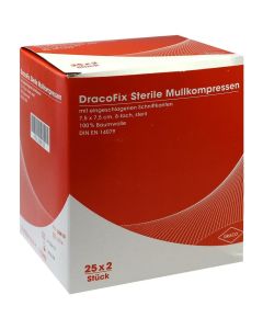 DRACOFIX PEEL Kompressen 7,5x7,5 cm steril 8fach