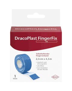 DRACOPLAST FingerFix 2,5 cmx4,5 m m.Wundk.blau