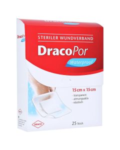 DRACOPOR waterproof Wundverband 15x15 cm steril