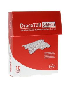 DRACOTÜLL Sil.5x5 cm silikonbes.Wundkont.Aufl.