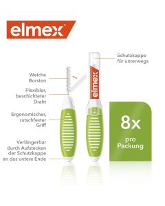 ELMEX Interdentalbürsten ISO Gr.5 0,8 mm grün